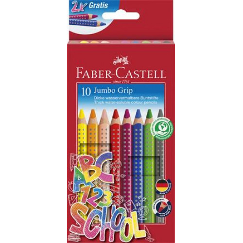 Faber-Castell Színes ceruza készlet háromszögeltű vastagGrip 10 különböző szín