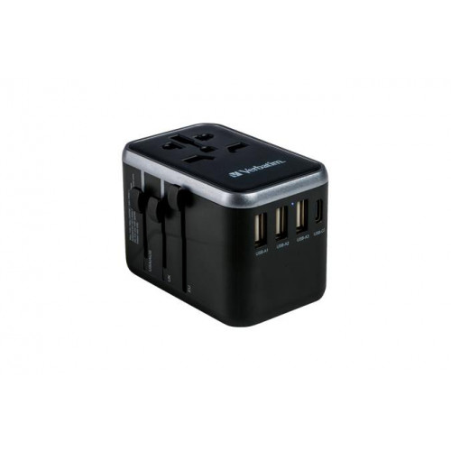 Verbatim Utazó adapter univerzális USB-A(QC 3.0)/USB-C(PD61W)2xUSBUTA-04