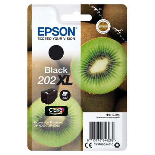 Epson Tintapatron XP6000/6005 nyomtatókhoz202XL fekete 13,8ml C13T02G14010