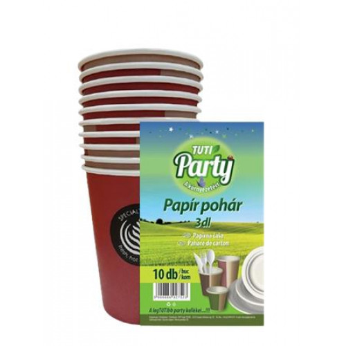 Papír pohár 3 dl 10 db Tuti Party
