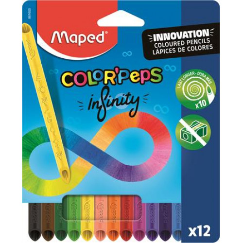 Maped Színes ceruza készlet háromszögletűColor`Peps INFINITY 12 különböző szín