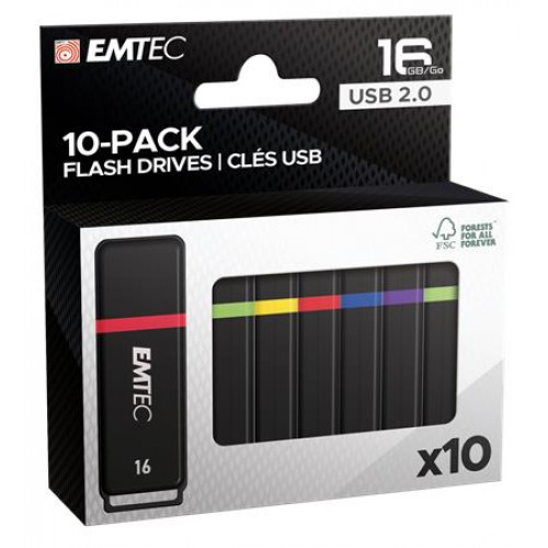 Emtec Pendrive 16GB 10 db USB 2.0K100 Mini Box