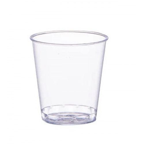 Műanyag stampedlis pohár 20ml víztiszta 50db/cs